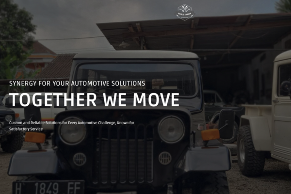Automotive website homepage